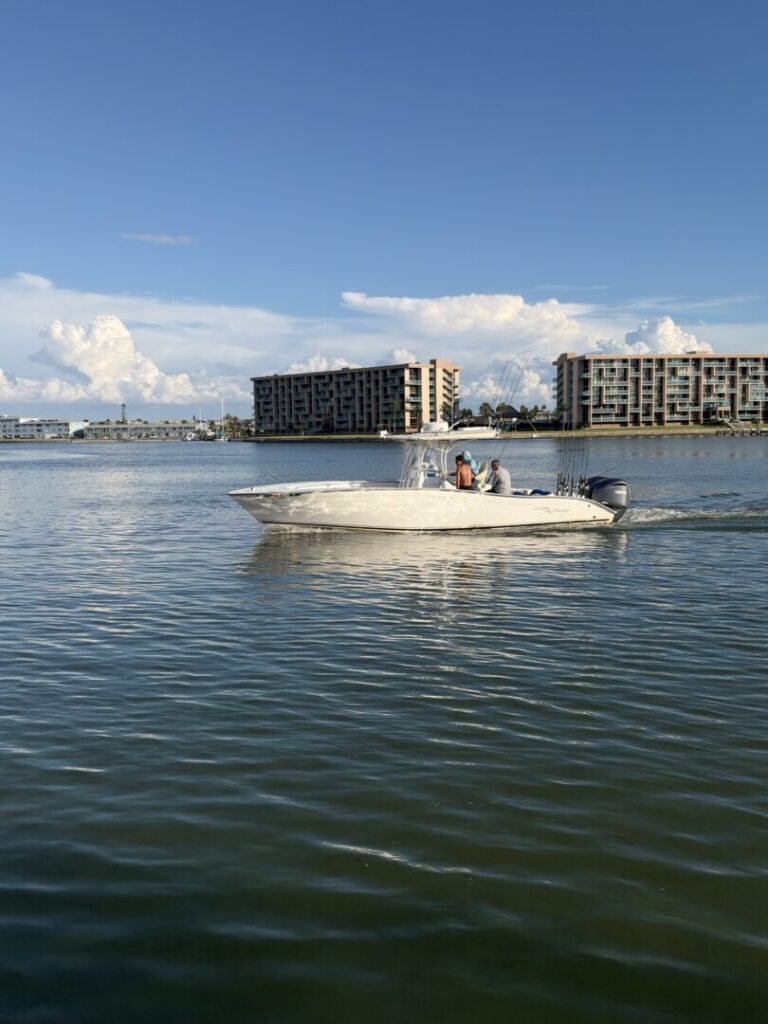 Salty Dog offshore fishing boat underway on the water
